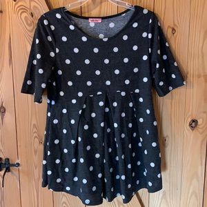 Polka dot maternity blouse